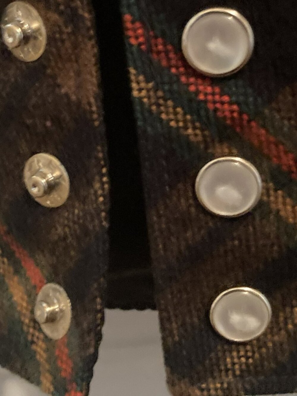 Vintage ATB Authentic Western Wear Size 15 1/12- 32/33 Plaid - Picture 7 of 7